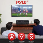 Pyle 5.2 Channel Hi-Fi Home Theater Receiver - 1000W MAX Wireless BT Surround Sound Stereo Amplifier System with 4k Ultra HD Support, MP3/USB/DAC