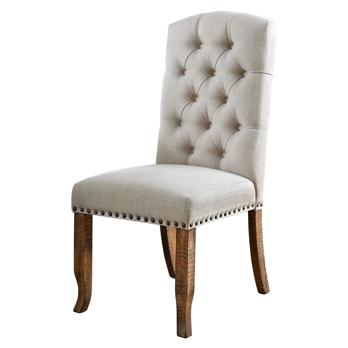 24/7 Shop At Home Banff Set Of 2 Wood Dining Chairs, Ivory