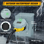 SPEEDWOW 20 FT 30 Amp RV Extension Cord, 125/250V Heavy Duty Extension Cord with Generator Inlet Box, SJTW 4X10AWG ETL Listed, NEMAL14-30P to 14-30R