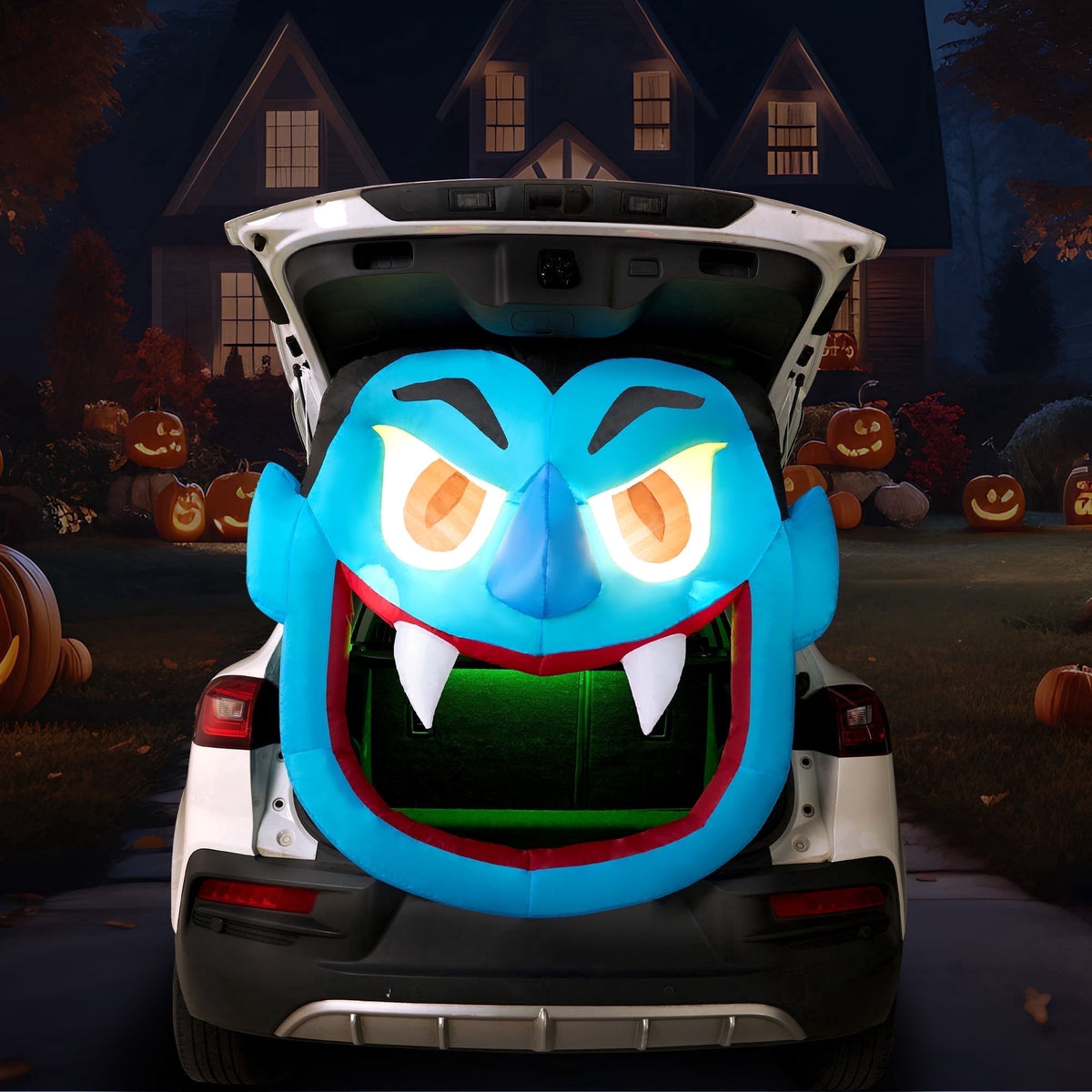 Joyfy 6 ft Halloween Inflatable Archway Decoration with Multi-Characters, Trunk or Treat Car Decorations Kit Archway with Built-in LED Light for Halloween Party, Outdoor, Yard, Garden Decor