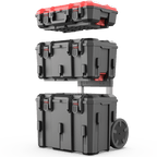 Hyper Tough Hyper Stack 3-Piece Modular Rolling Toolbox System, Black