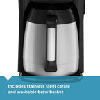 BLACK+DECKER 12-Cup Thermal Coffee Maker With Insulated Stainless Steel Carafe - CM2035B
