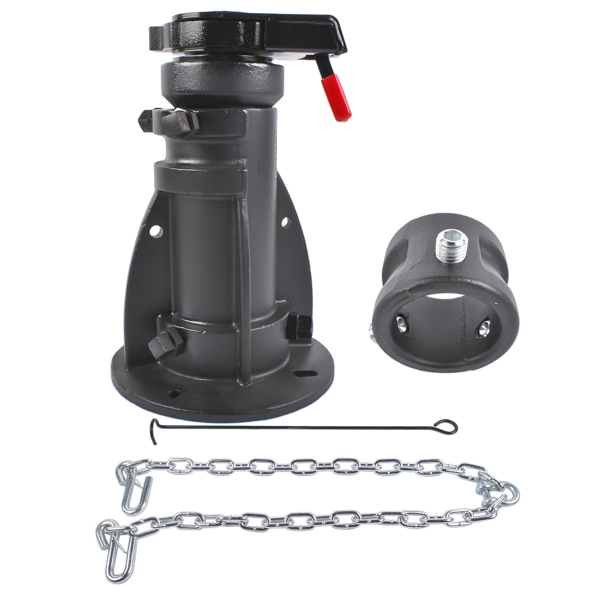 Mustrod C5G1216 Adjustable Cushioned 5th Wheel to Gooseneck Adapter 12" to 16" 20,000 lb for RV Trailer