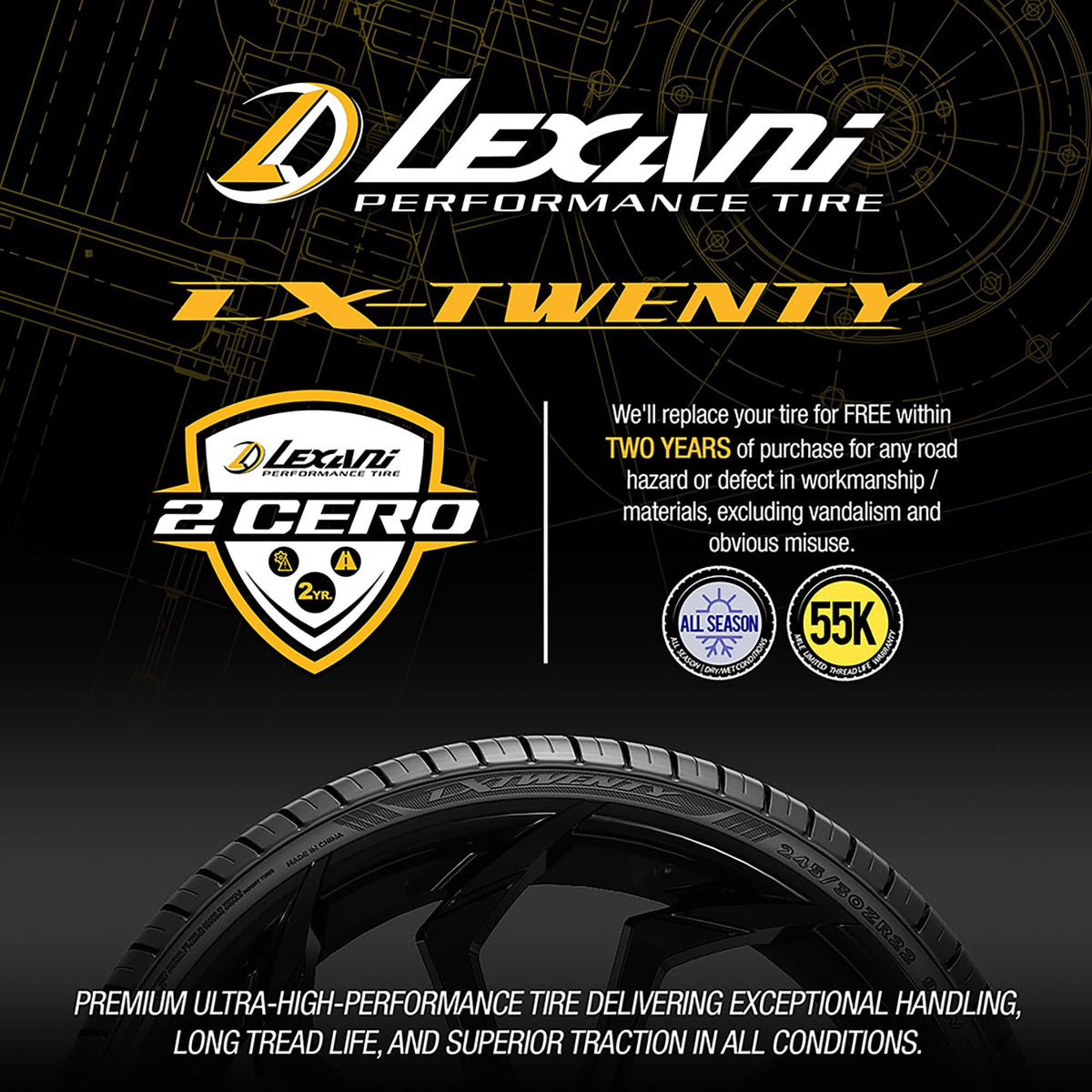 Lexani LX-Twenty Performance 235/50R17 100W Passenger Tire