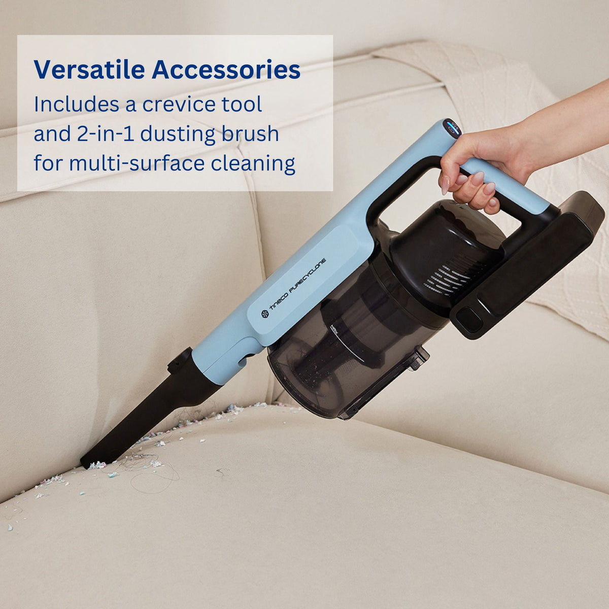 Tineco GO Pet Cordless Stick Vacuum Cleaner, Powder Blue