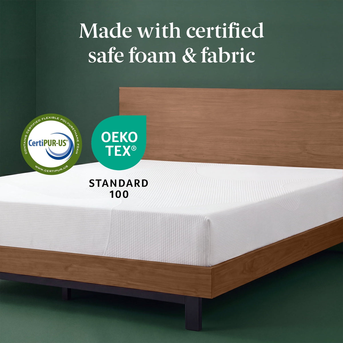 Zinus Spa Sensations 8" Twin Memory Foam Mattress in a Box with Green Tea Infusion and Pressure Relief