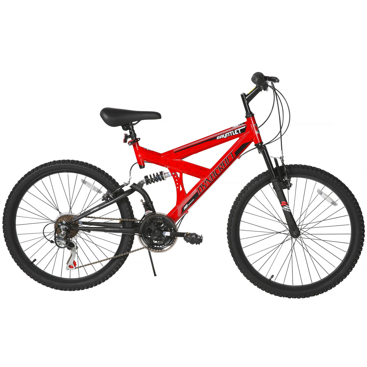 Dynacraft Gauntlet Boys 24" Mountain Bike, For Ages 12+, Red