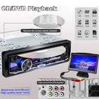 Alondy Single DIN Car Stereo with CD/DVD Player Bluetooth AM/FM Radio USB SD AUX