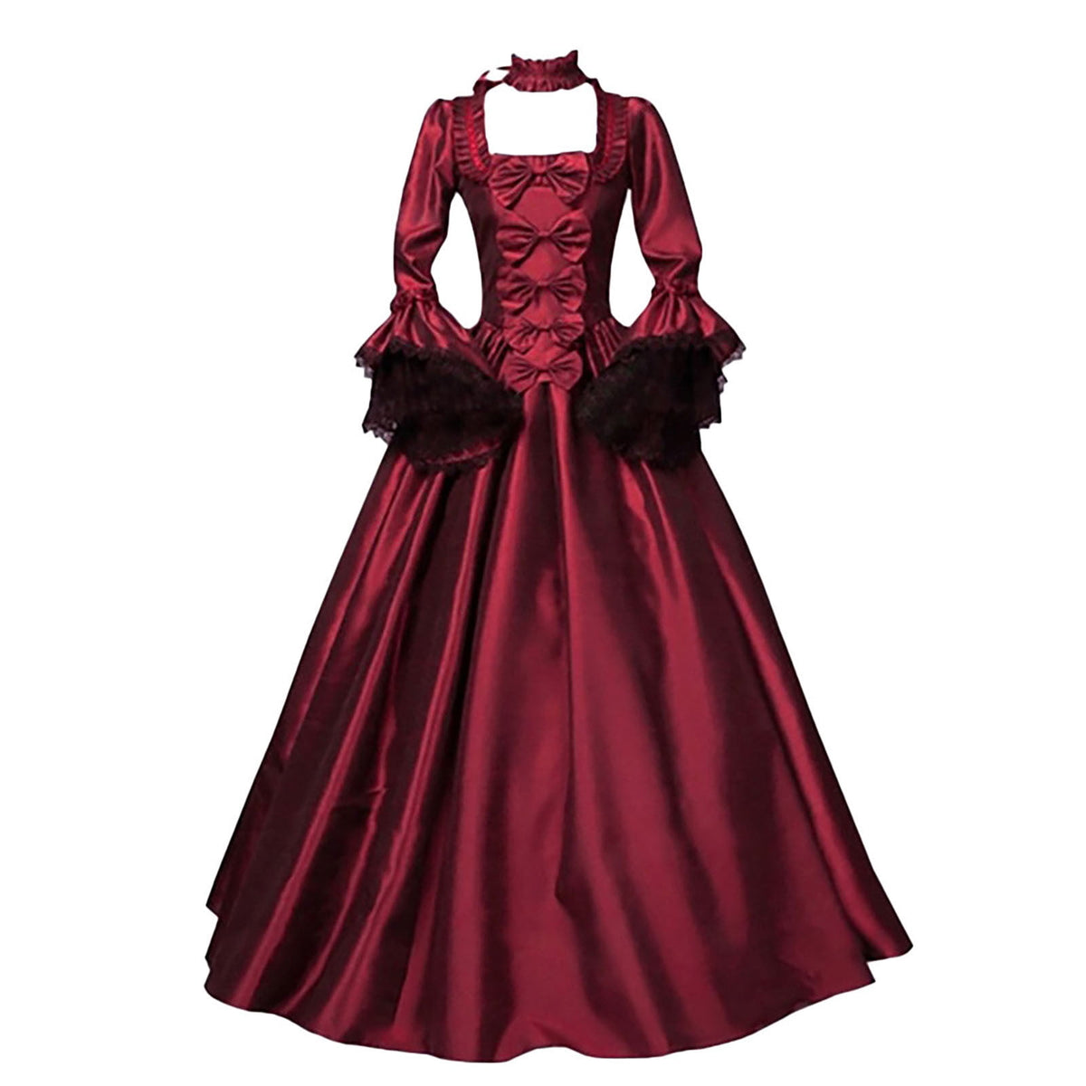 Jsaierl Victorian Dress for Women 1800S Medieval Renaissance Dress Corset Flare Sleeve Vintage Dress Cocktail Party Ball Gown