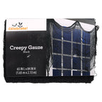 Creepy Gauze Fabric, Black, 65" x 84", Halloween by Way To Celebrate