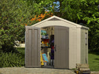 Keter Resin Outdoor Storage Shed, Taupe, 8 x 11 Foot - Factor