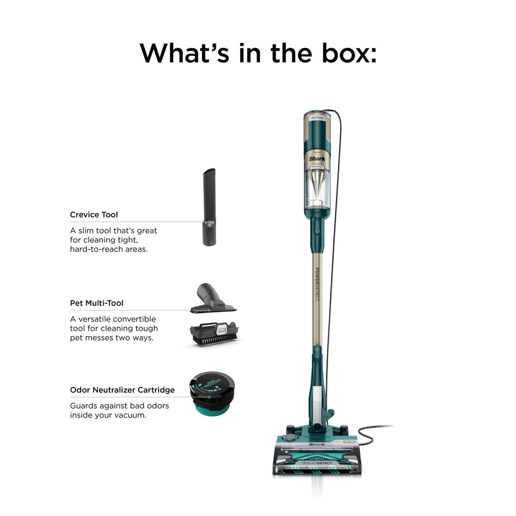 Shark PowerDetect Corded Stick Vacuum, Carpet and Hardfloors, Pet Friendly, Direction Detect, Floor Detect, DuoClean Brushroll, Removable Handheld