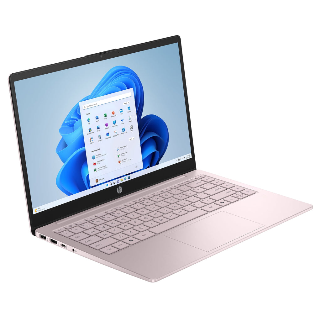 HP 14-inch HD Windows 11 Laptop, Intel N150, 4GB RAM, 128GB Storage, Tranquil Pink, 14-ep2111wm