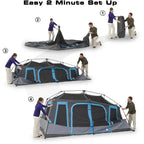 Ozark Trail Dark Rest Instant Cabin Tent, 10-Person, Gray, 14 ft x 10 ft - WMT-141078D
