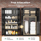 SUNCROWN 71 In Metal Storage Garage Cabinets with Locking Doors and Adjustable Shelves, Steel Storage Cabinet for Garage, Office, Classroom, Assemble