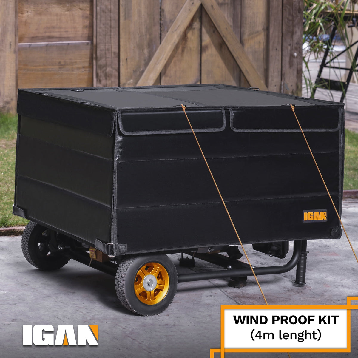 IGAN Generator Tent Waterproof Generator Cover Windproof Kit 3500–12000 Watt 10 lb. Pro Max Black