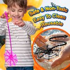 24Pcs Sticky Spider Web Party Favors Pack, 7.5 inches in Total Length, Halloween Party Favors, Gifts For Birthday, Goodie Bag Classroom Prizes, 4 colors