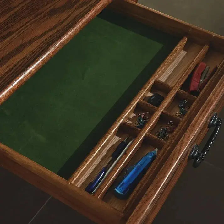 32in Mini Roll-Top Desk With Integrated USB Charging Port