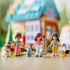 LEGO Friends Mobile Tiny House 41735, Forest Camping Dollhouse Pretend Play Set with Toy Car, Includes Leo & Liann Friendship Mini-Dolls, Gift Idea