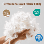 Yalamila Down Comforter Twin Size, 100% Cotton Ultra Soft Duvet Insert for All Season, Hotel Luxury Breathable Goose Feather Down Fiber Bedding