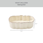 Better Homes & Gardens 10 in x 13 in Cream Figural Pumpkin Stoneware Baking Dish