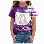 CAUYDY Halloween Ghouls Ghost Retro Girl Kids T-Shirt Graphic Tshirt Little Kids Fall Short Sleeve Tee Tops(Orange, 8-9 Y)