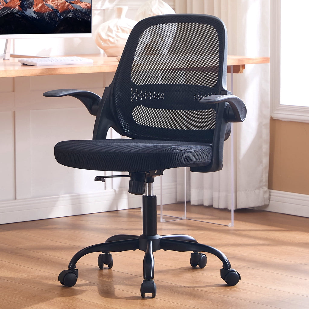TMV Ergonomic Mesh Office Chair - High Back Gaming Desk Chair, Computer Chair with Lumbar Support & Wheels, Modern Vanity Chair for Home Office