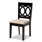 Contemporary 4-Piece Dining Chair Set With Fabric Upholstery - Espresso Brown