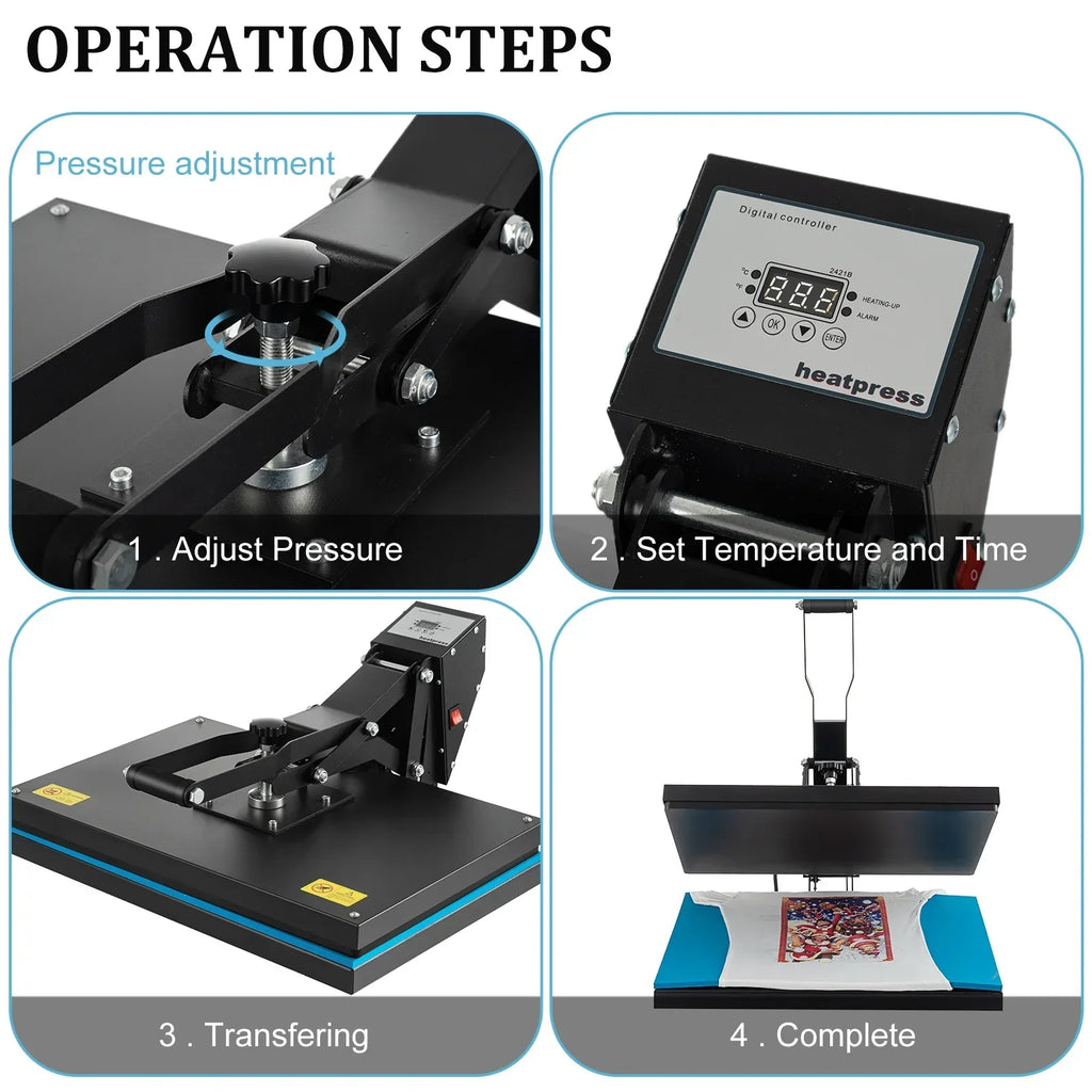 SHZOND Clamshell Heat Press 16 x 20 Inch 1700 W - Digital Control