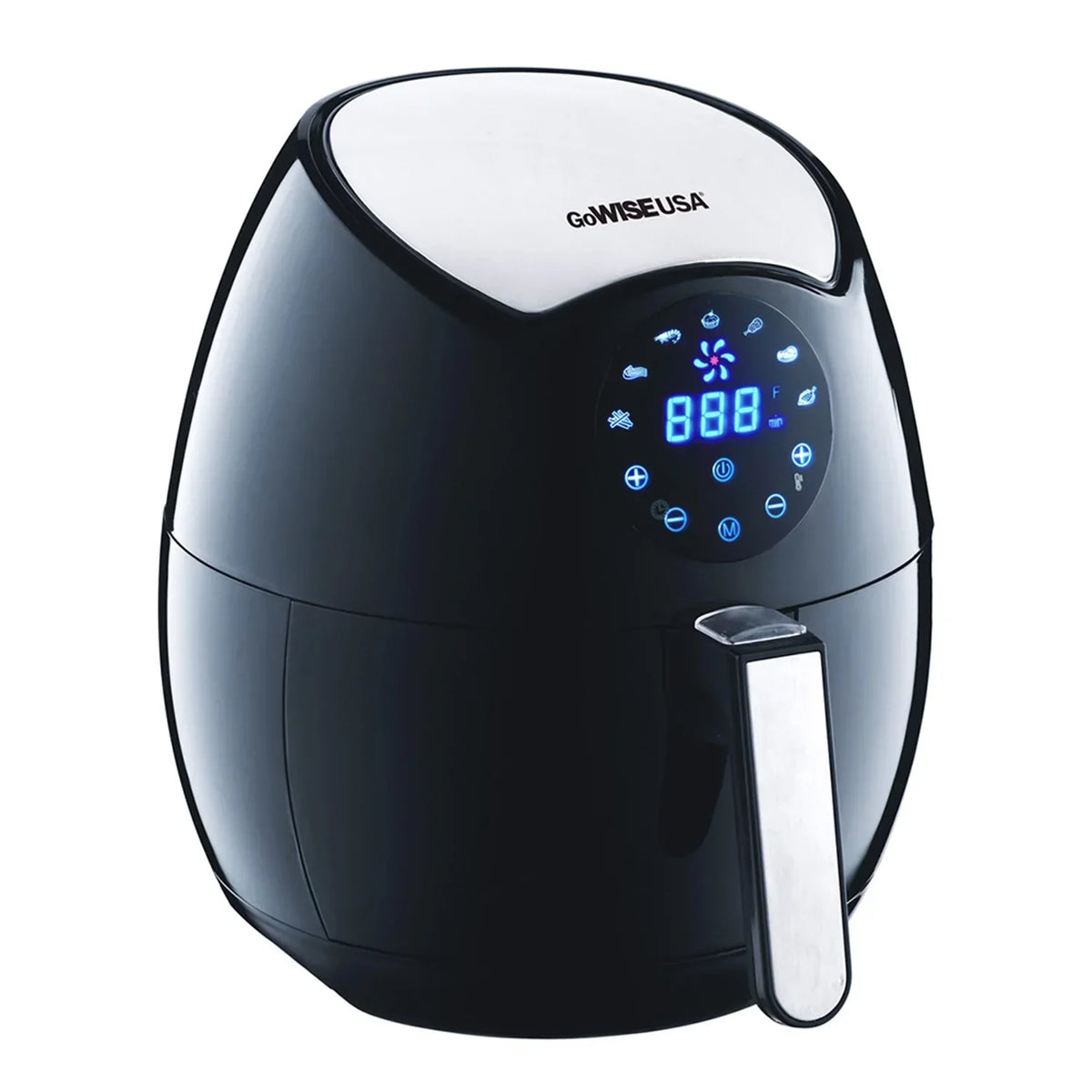 GoWISE USA Electric Air Fryer, Black, 3.7 QT, 1400W - GW22621