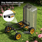 CAMMOO 600 lbs Utility Heavy-Duty Garden Dump Cart 4 Cu.Ft with 10" NO-FLAT TIRES for Landscaping Gardening