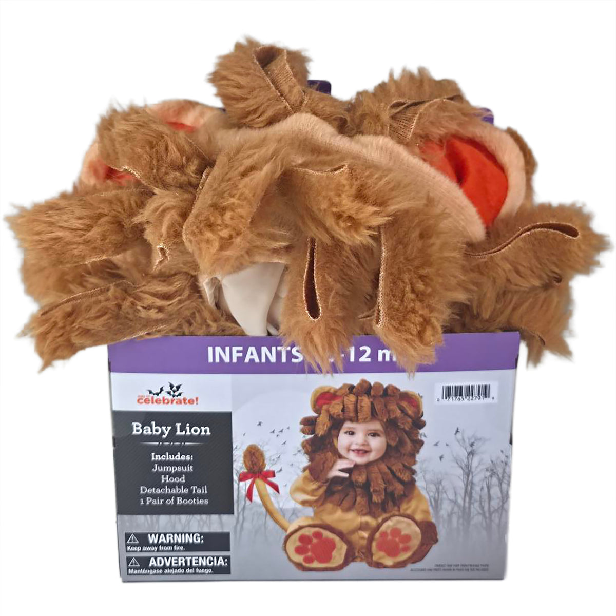 Baby Lion Halloween Costume for Infants, Size 6-12M, by Way to Celebrate