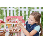 Calico Critters Red Roof Country Home - Secret Attic Playroom, Dollhouse Playset