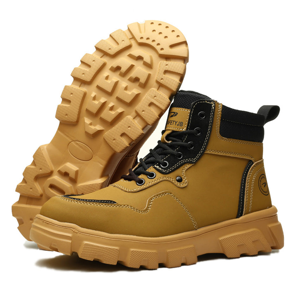 Classic Work Boots & Moccasin Stitching Steel Toe Boots
