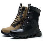 Extra High Top Leather Steel Toe Boots