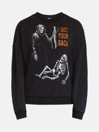 Men's Halloween Back Breaker Graphic Long Sleeve Sweatshirt from Way to Celebrate, Sizes XS-5XB