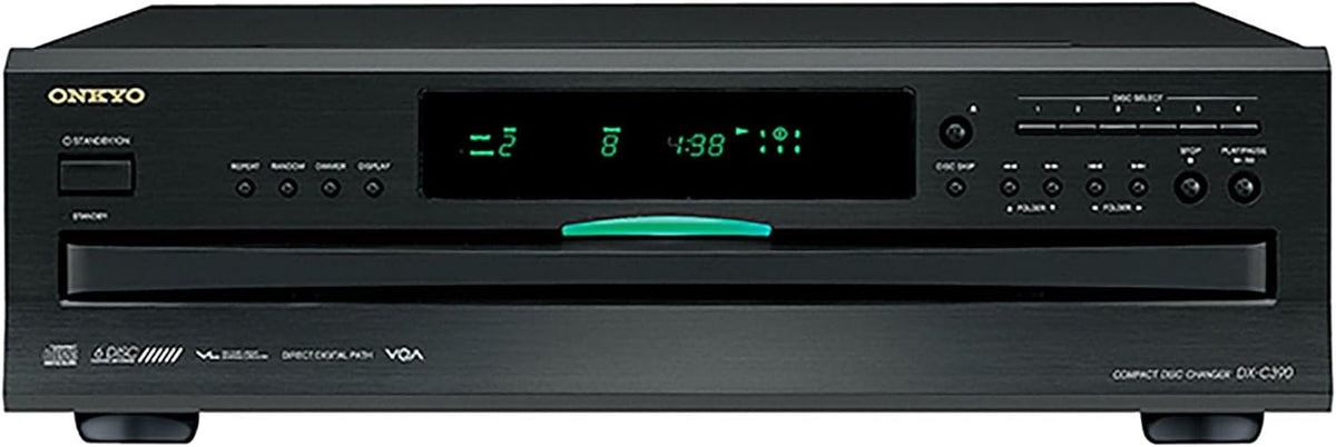 Onkyo 6-Disc CD Changer, Black - DX-C390