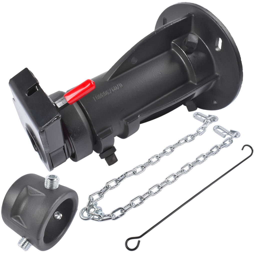 Mustrod C5G1216 Adjustable Cushioned 5th Wheel to Gooseneck Adapter 12" to 16" 20,000 lb for RV Trailer