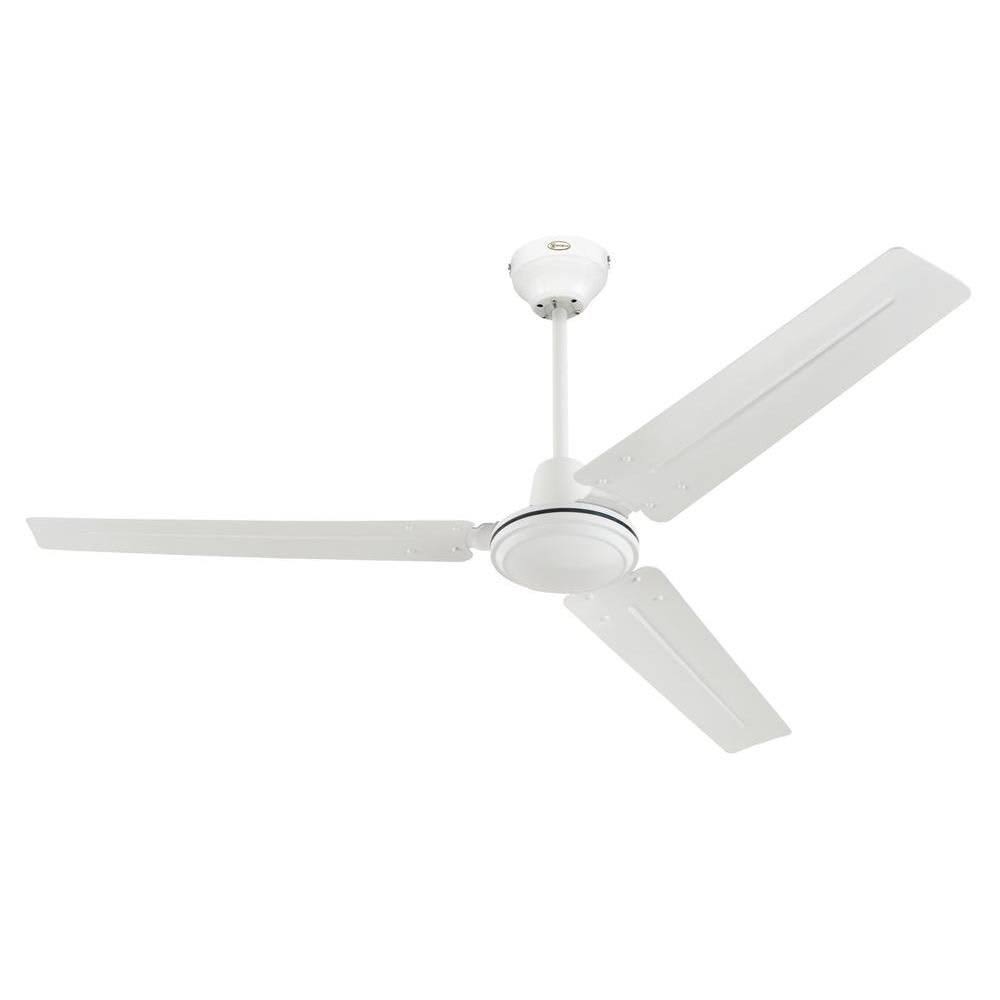 Westinghouse 56 in Industrial White Ceiling Fan With 3 Steel Blades - 78127