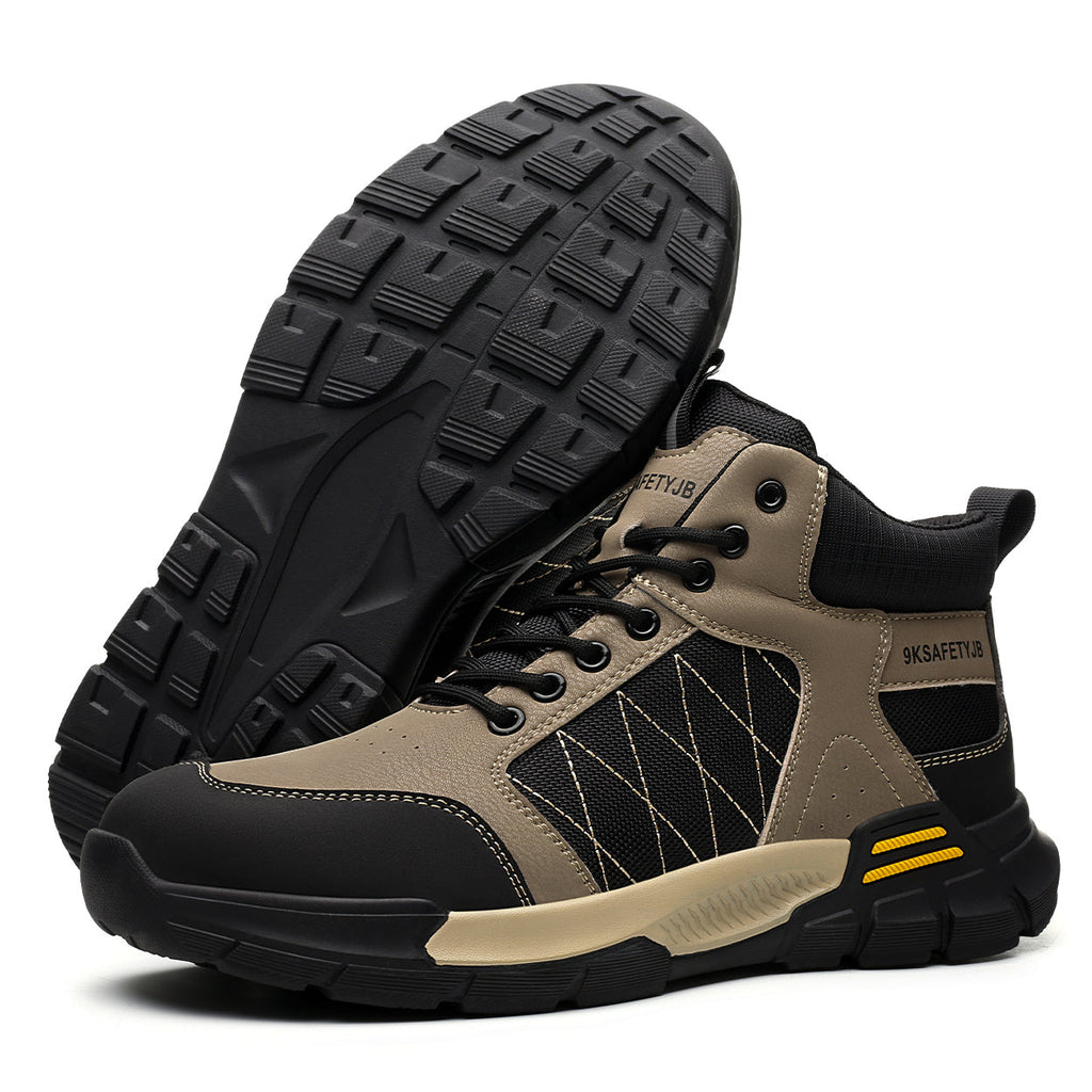Contrast Color Mid Rise Steel Toe Safety Shoes