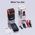 GOOLOO G7X Supersafe Jump Starter, 3000A Car Jump Starter with Built-in USB-C 45W Fast Charging Cable, USB-C PD 45W Power Bank, Safe Battery Booster