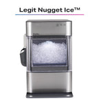 GE Profile Opal 2.0 Ultra Nugget Ice Maker With Scale Inhibiting Filter, Scoop, 38 lbs In 24 Hours, WiFi - Stainless Steel