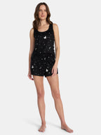Halloween Women's Hacci Knit Tank Top and Shorts Pajama Set from Way to Celebrate, 2-Piece, Sizes XS-3X