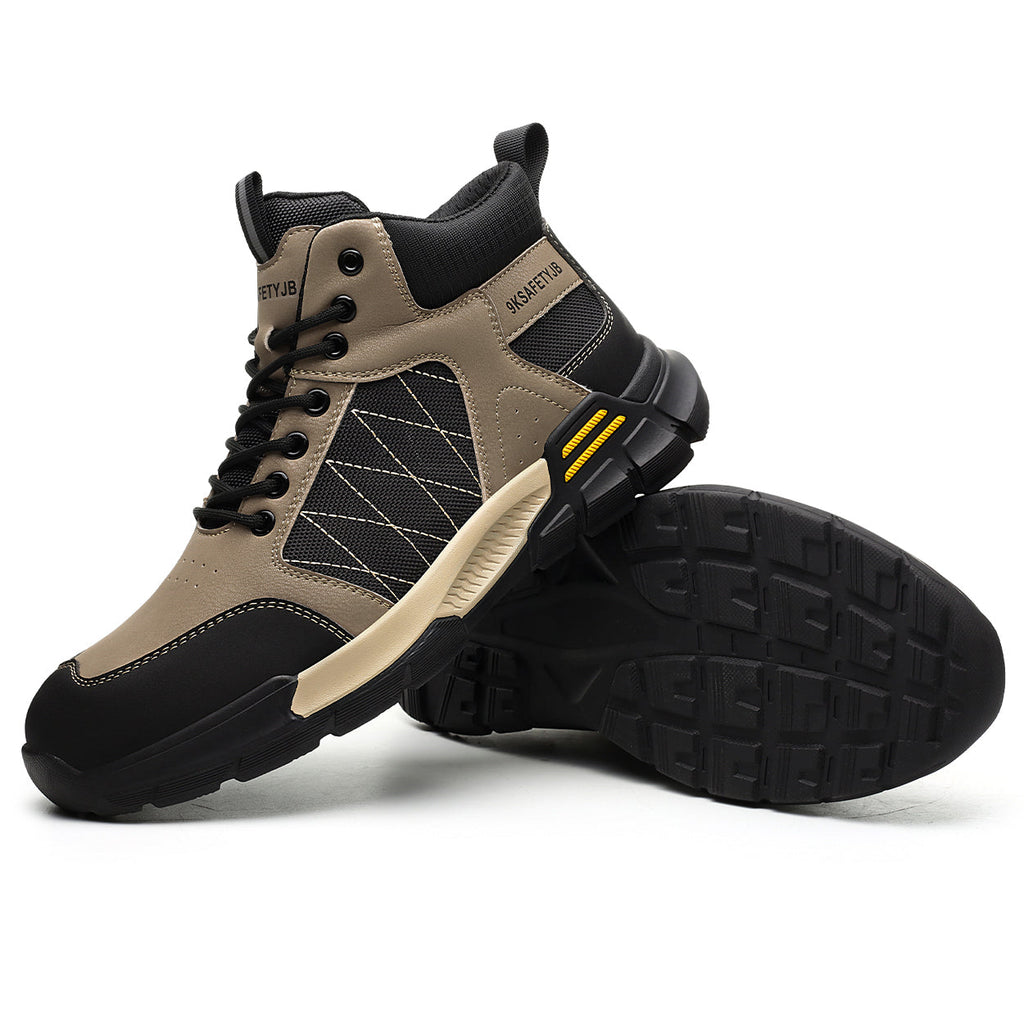 Contrast Color Mid Rise Steel Toe Safety Shoes