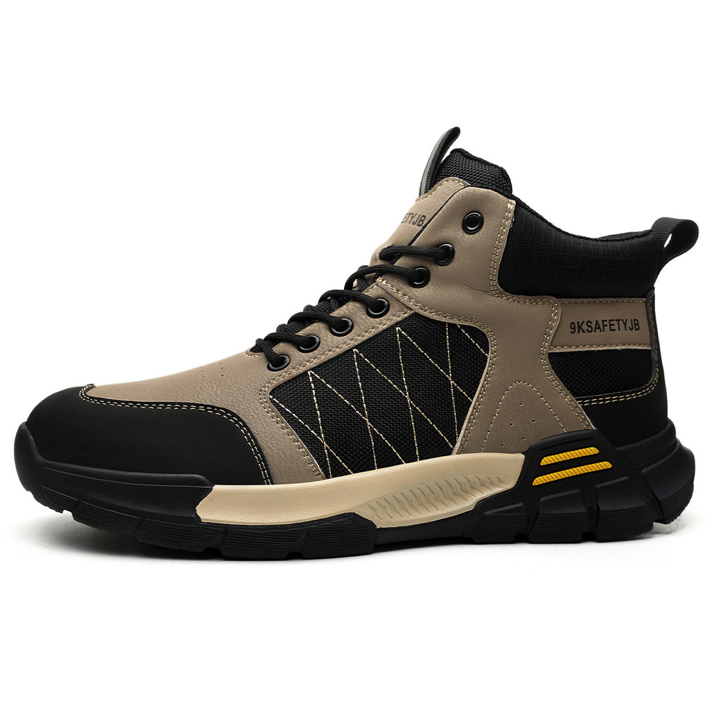 Contrast Color Mid Rise Steel Toe Safety Shoes