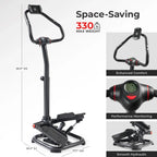 Sunny Health & Fitness Power Stepper With Resistance Bands, 330 LB Capacity - SF-S021055