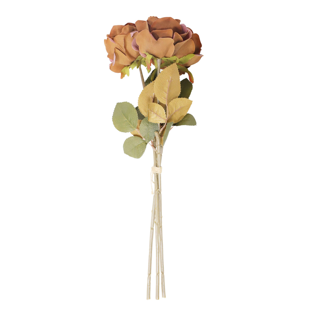 My Texas House Fall Faux Rose Bundle, Light Brown, 20"