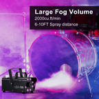 DIGITNOW Halloween Smoke Machine, Remote Controlled, 3 Stage LED Lights