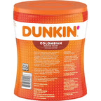 4 pack) Dunkin’ Colombian Medium Roast Ground Coffee, 27.5 oz Canister