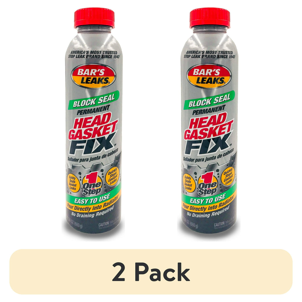 2 pack) Bar's Leaks Block Seal Head Gasket Fix Automotive Additive 24 oz